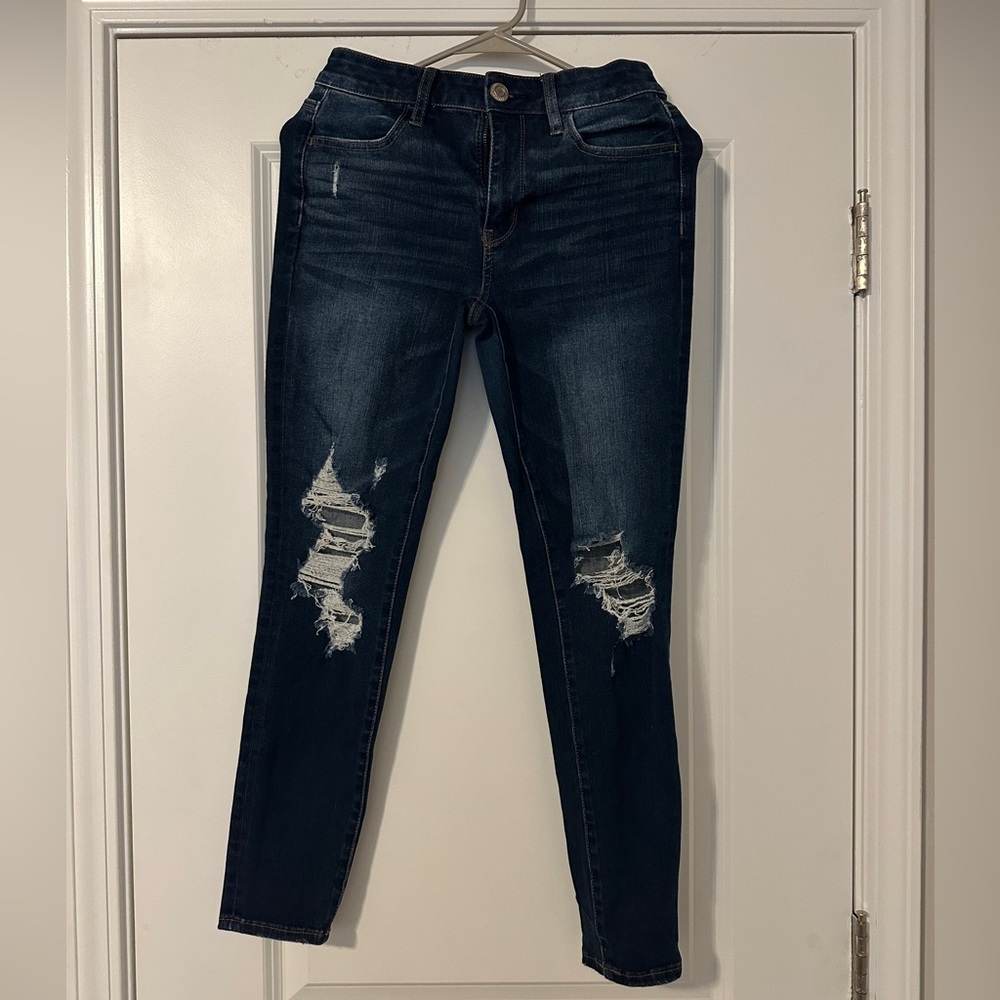 American Eagle 360 NE(X)T Level Stretch Hi-Rise Ripped Jeggings Size 4 Short